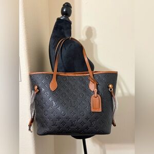 Fashion Black Mono With Brown Leather Lining Trendyol  Neverfull Tote